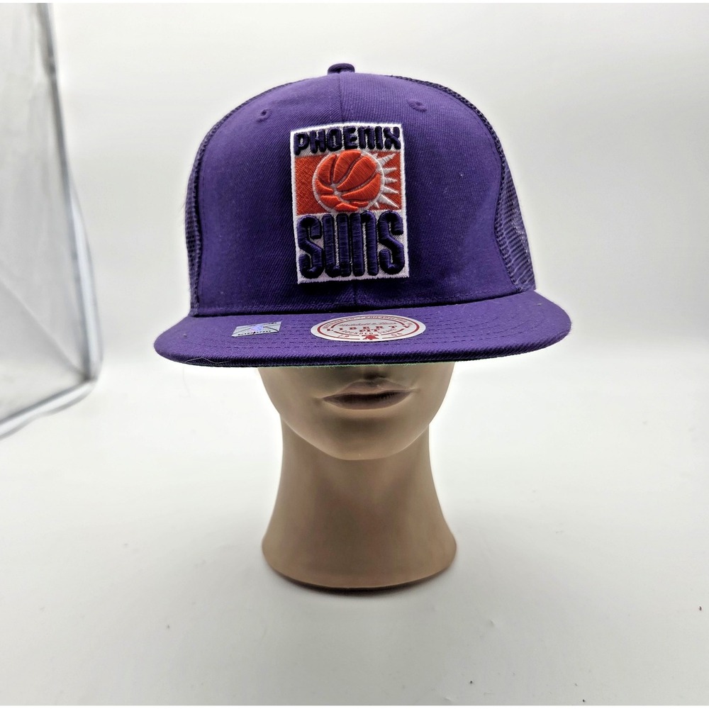 Men's Mitchell & Ness Purple Phoenix Suns Roper Meshback Trucker Snapback Hat